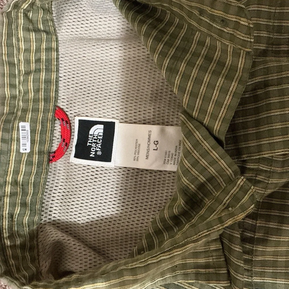 The North Face‎ Shirt Mens Large Short Sleeve Plaid Lightweight Button Up L